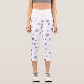handgemalte Polka Punkte Capri Leggings (Vorderseite)