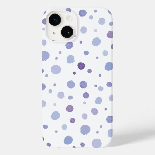 handgemalte Polka Punkte Case-Mate iPhone Hülle (Rückseite)