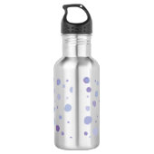 handgemalte Polka Punkte Edelstahlflasche (Rückseite)