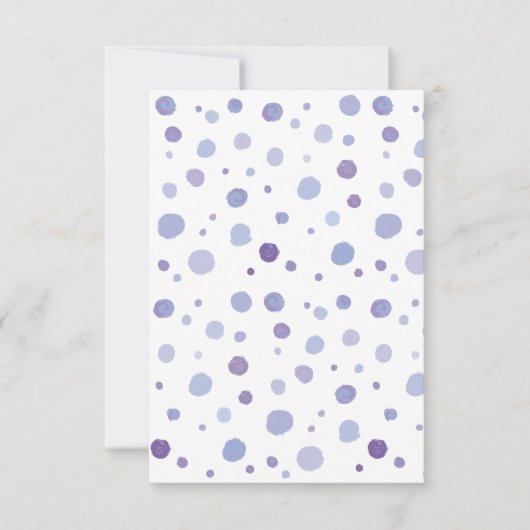 handgemalte Polka Punkte Einladung (Vorderseite)