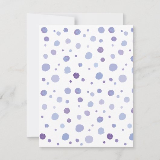 handgemalte Polka Punkte Einladung (Vorderseite)