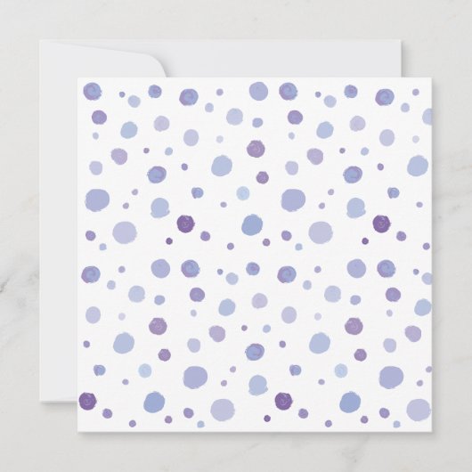 handgemalte Polka Punkte Einladung (Vorderseite)