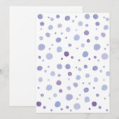 handgemalte Polka Punkte Einladung (Vorne/Hinten)