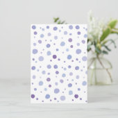 handgemalte Polka Punkte Einladung (Stehend Vorderseite)