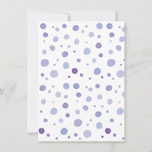 handgemalte Polka Punkte Einladung (Vorderseite)