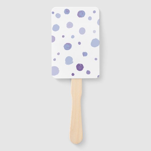 handgemalte Polka Punkte Fächer (Vorderseite)