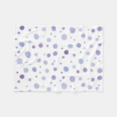 handgemalte Polka Punkte Fleecedecke (Vorderseite (Horizontal))