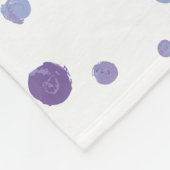 handgemalte Polka Punkte Fleecedecke (Ecke)