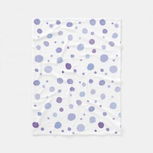 handgemalte Polka Punkte Fleecedecke
