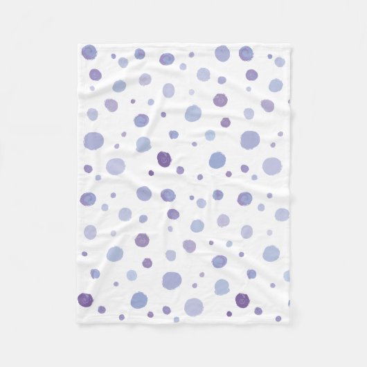 handgemalte Polka Punkte Fleecedecke (Vorderseite)