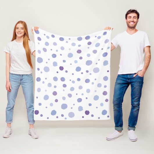 handgemalte Polka Punkte Fleecedecke (Beispiel)