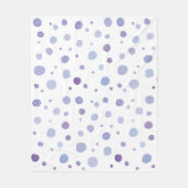 handgemalte Polka Punkte Fleecedecke (Vorderseite)