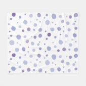 handgemalte Polka Punkte Fleecedecke (Vorderseite (Horizontal))