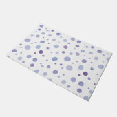 handgemalte Polka Punkte Fußmatte (Schrägansicht)