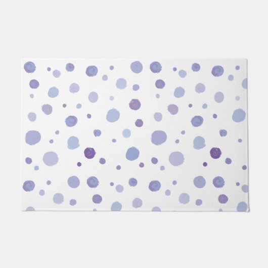 handgemalte Polka Punkte Fußmatte (Vorderseite)