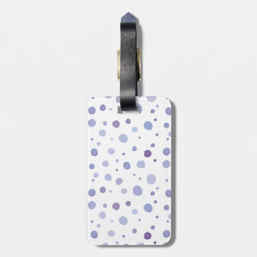 handgemalte Polka Punkte Gepäckanhänger (Rückseite vertikal)