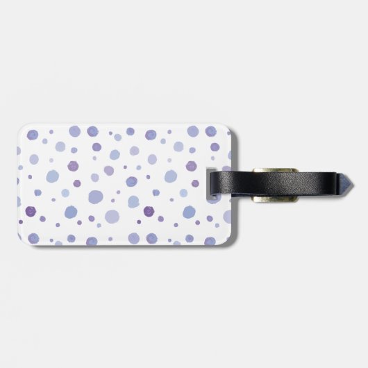 handgemalte Polka Punkte Gepäckanhänger (Rückseite horizontal)