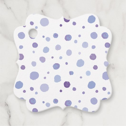 handgemalte Polka Punkte Geschenkanhänger (Vorderseite)