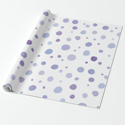 handgemalte Polka Punkte Geschenkpapier (Ungerollt)
