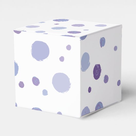 handgemalte Polka Punkte Geschenkschachtel (Vorderseite)