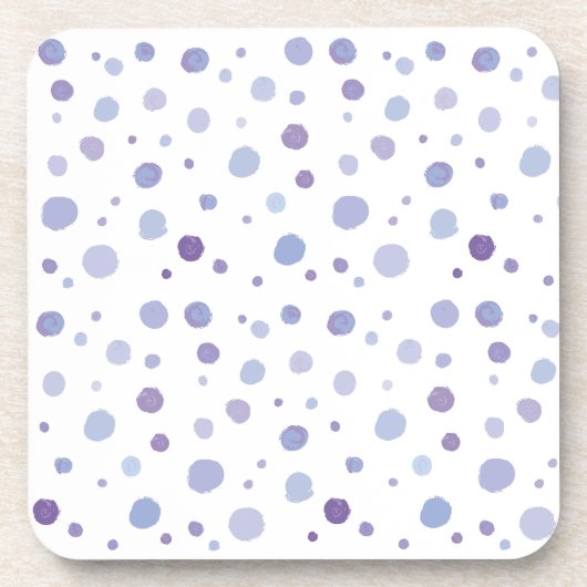 handgemalte Polka Punkte Getränkeuntersetzer (Vorderseite)