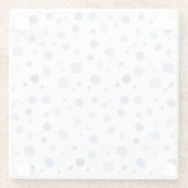 handgemalte Polka Punkte Glasuntersetzer (Rückseite)