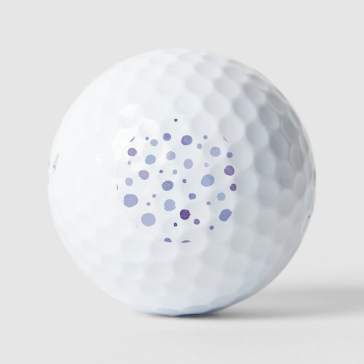 handgemalte Polka Punkte Golfball (Vorderseite)