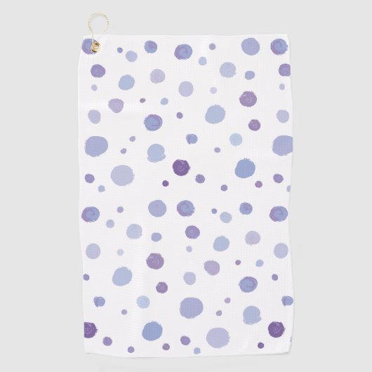 handgemalte Polka Punkte Golfhandtuch (Vorderseite)