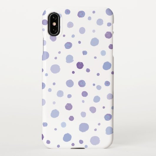 handgemalte Polka Punkte iPhone Hülle (Rückseite)