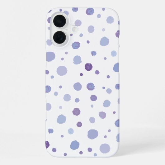 handgemalte Polka Punkte iPhone Hülle (Rückseite)