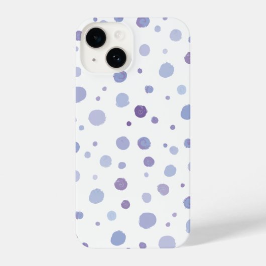 handgemalte Polka Punkte iPhone Hülle (Rückseite)