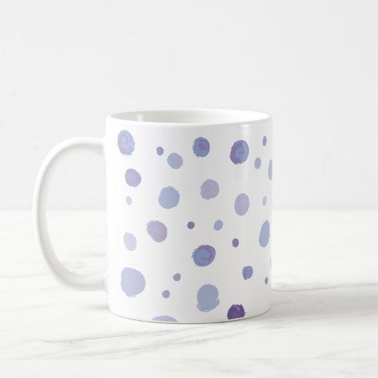 handgemalte Polka Punkte Kaffeetasse (Links)