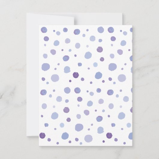 handgemalte Polka Punkte Karte (Vorderseite)