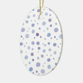 handgemalte Polka Punkte Keramik Ornament (Links)