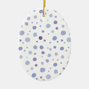 handgemalte Polka Punkte Keramik Ornament