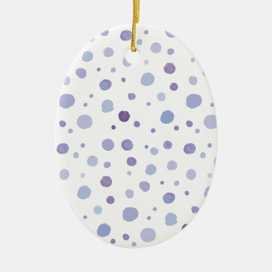 handgemalte Polka Punkte Keramik Ornament (Vorne)