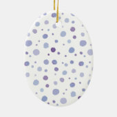 handgemalte Polka Punkte Keramik Ornament (Hinten)