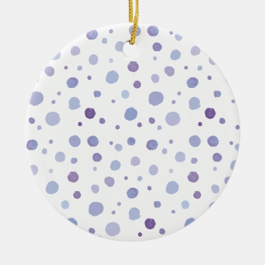 handgemalte Polka Punkte Keramik Ornament (Vorne)