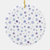 handgemalte Polka Punkte Keramik Ornament (Hinten)