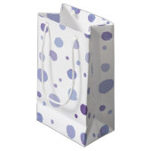 handgemalte Polka Punkte Kleine Geschenktüte (Vorderseite Schrägansicht)