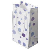 handgemalte Polka Punkte Kleine Geschenktüte (Rückseite Schrägansicht)