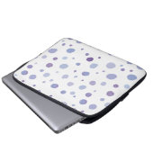 handgemalte Polka Punkte Laptopschutzhülle (Vorne Knopf)