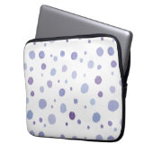 handgemalte Polka Punkte Laptopschutzhülle (Vorderseite Links)