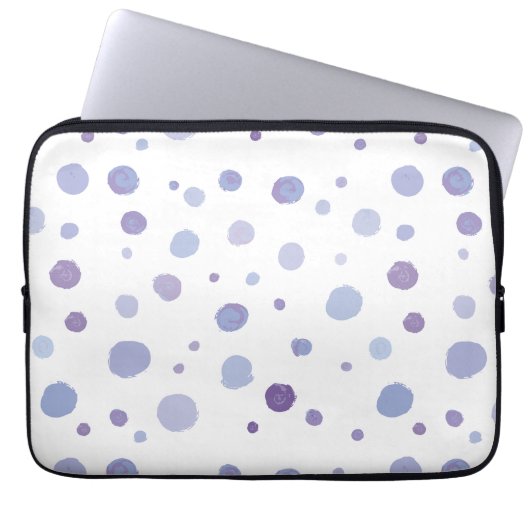 handgemalte Polka Punkte Laptopschutzhülle (Vorderseite)