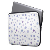 handgemalte Polka Punkte Laptopschutzhülle (Vorderseite Links)