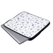 handgemalte Polka Punkte Laptopschutzhülle (Vorne Knopf)