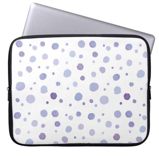 handgemalte Polka Punkte Laptopschutzhülle (Vorderseite)
