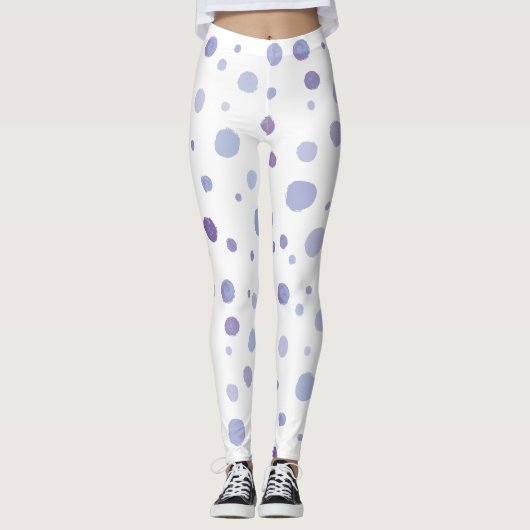 handgemalte Polka Punkte Leggings (Vorderseite)