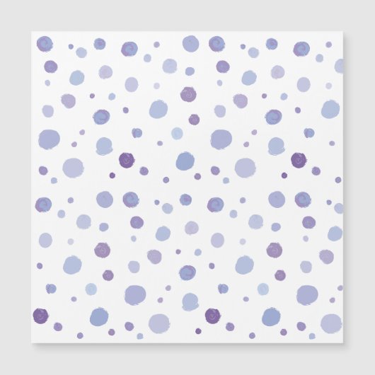 handgemalte Polka Punkte Magneteinladung (Vorderseite)