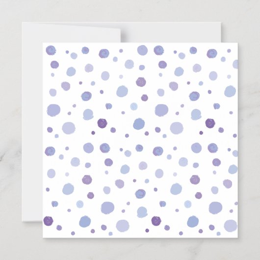 handgemalte Polka Punkte Magneteinladung (Vorderseite)